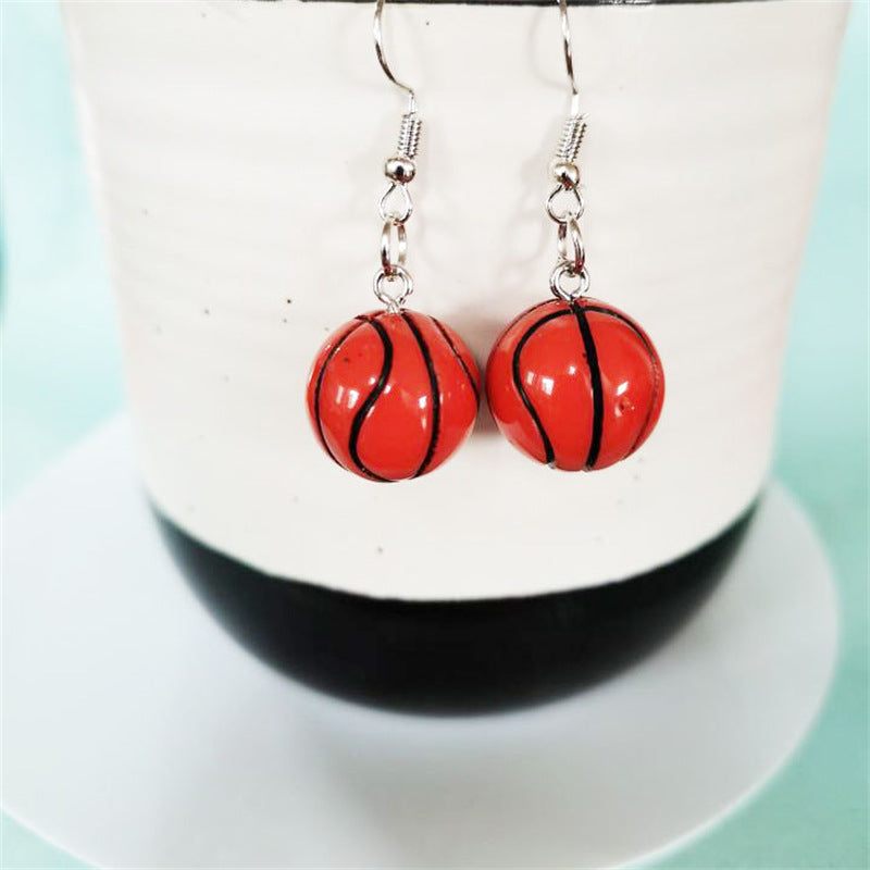 Wholesale Creative Ball Shaped Wooden Asymmetrical Earrings